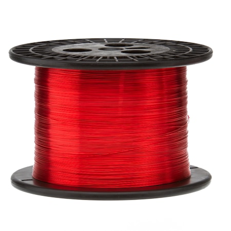 REMINGTON INDUSTRIES Magnet Wire, Enameled Copper Wire, 25 AWG, 5.0 Lbs, 5060' Length, 0.0188" Diameter, Red 25SNS